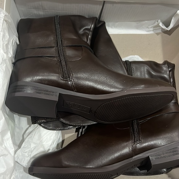 Style & Co. Womens Kindell Faux Leather Round Toe Riding Boots ✅ - Picture 3 of 4